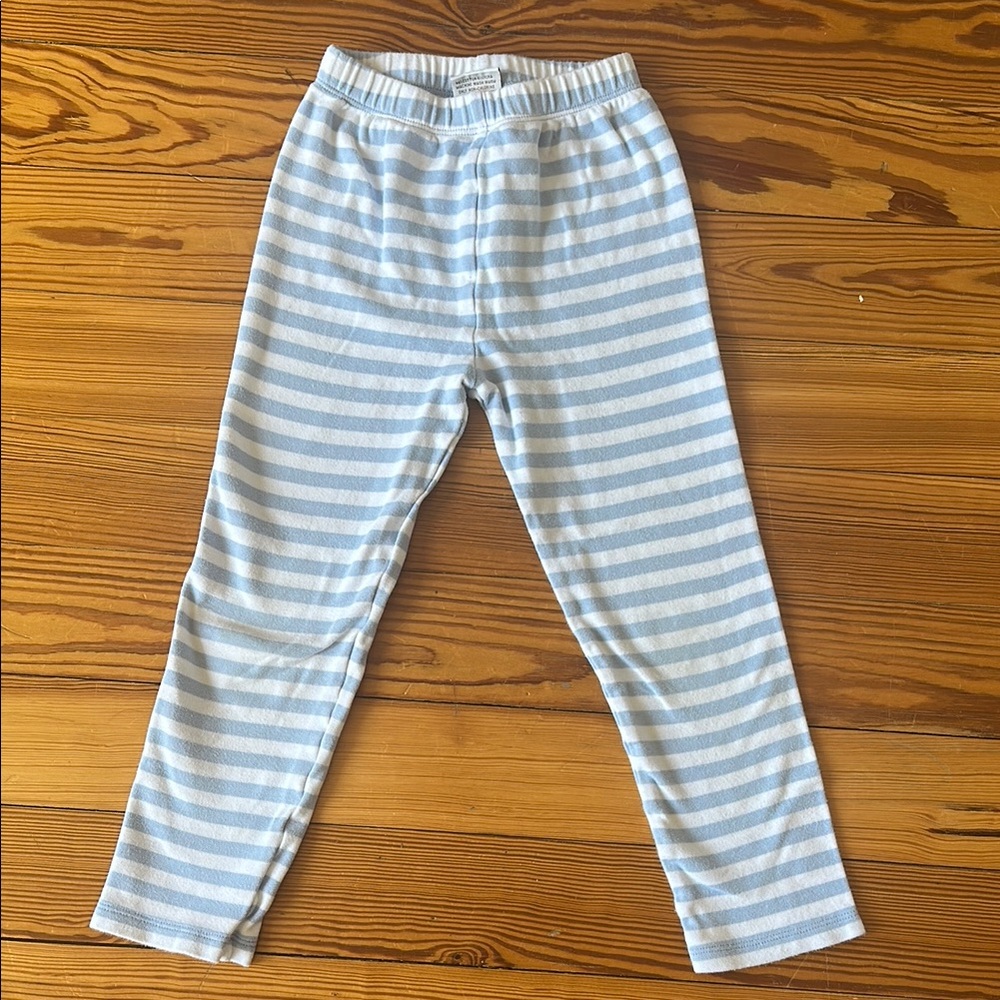 Luigi Kids Striped Blue and White leggings 6